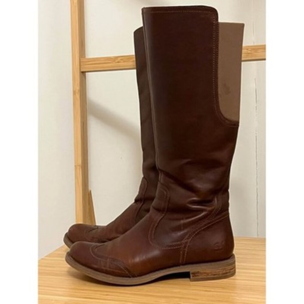 Timberland brown leather knee-high boots US 6